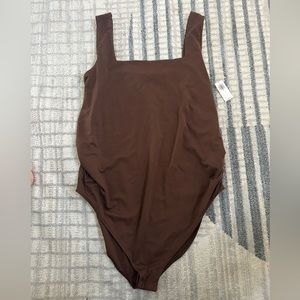 Brown Maternity Bodysuit